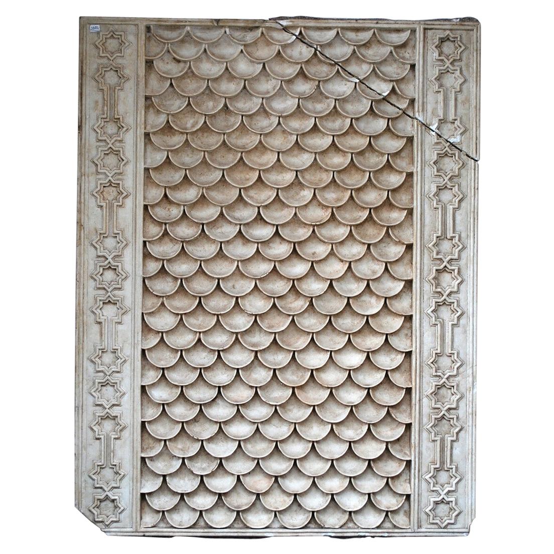 Indo-Muslim Marble Slab 'Fountain Element' For Sale
