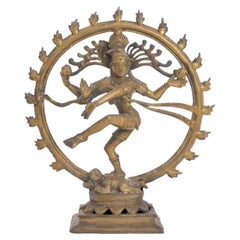 Indo-Nepali Brass Shiva Nataraja Sculpture