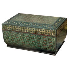 Indo Persian Hand Painted Papier Mache Table Box