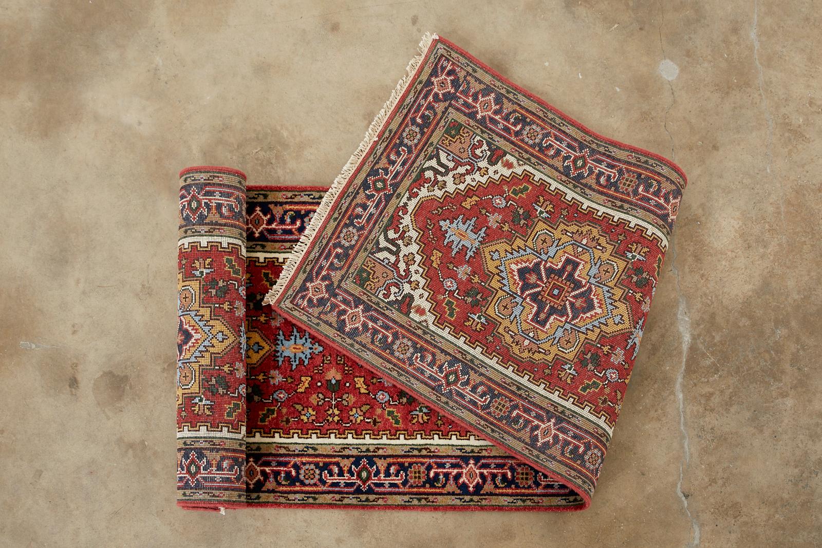 Indo Persian Heriz Serapi Design Runner For Sale 10