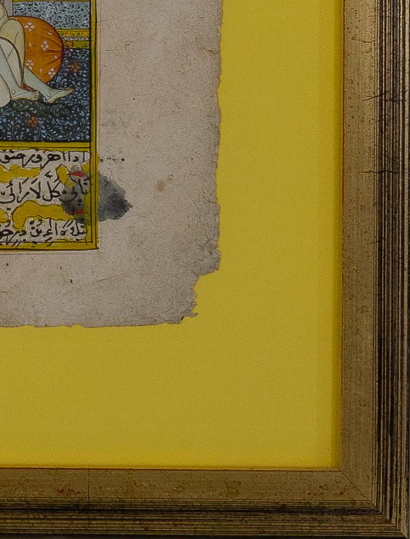 XIXe siècle Miniature indo-persane sur papier - scène érotique - 19e siècle en vente