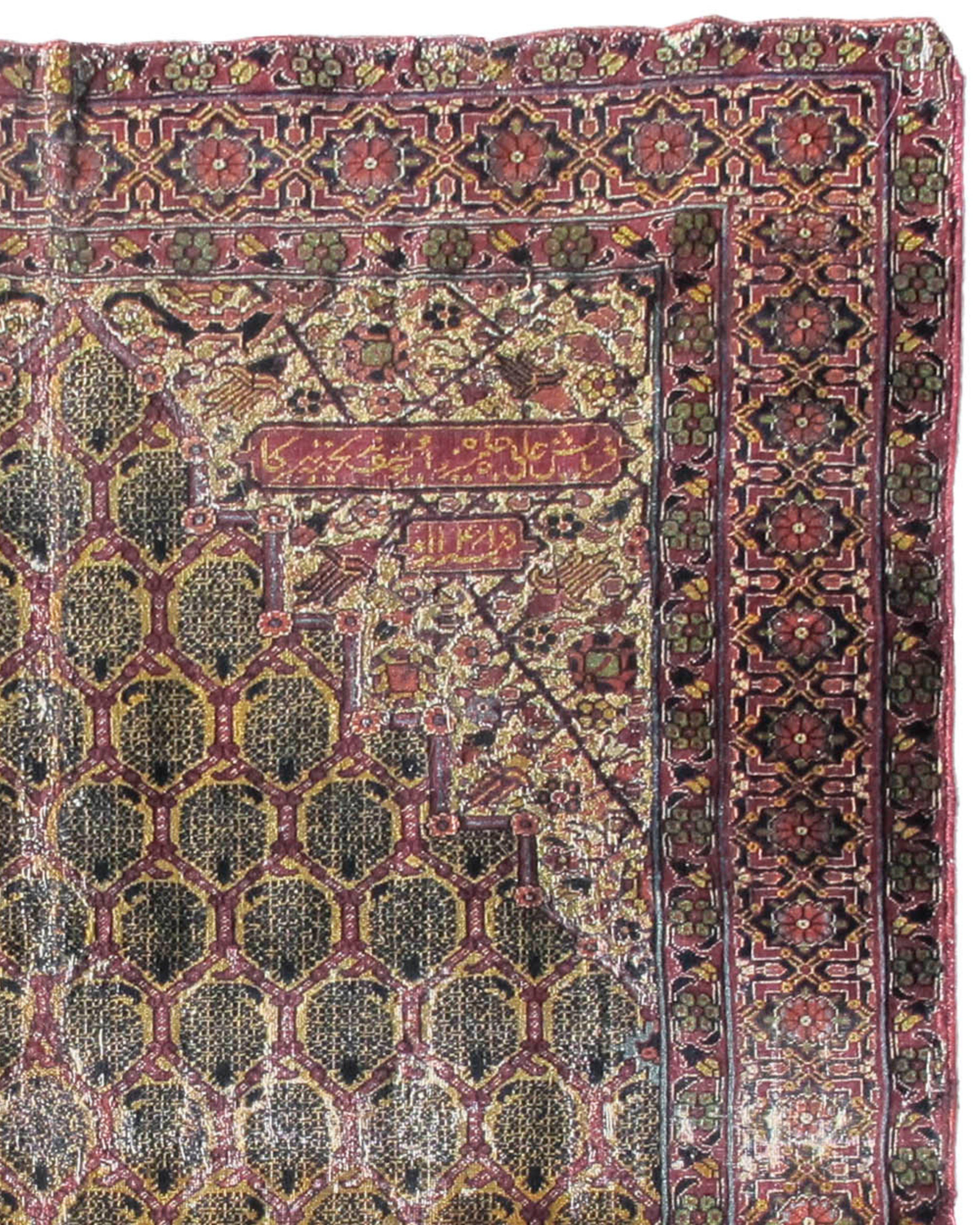 Antique Indo-Persian Prayer Rug, Early 19th Century In Good Condition For Sale In San Francisco, CA