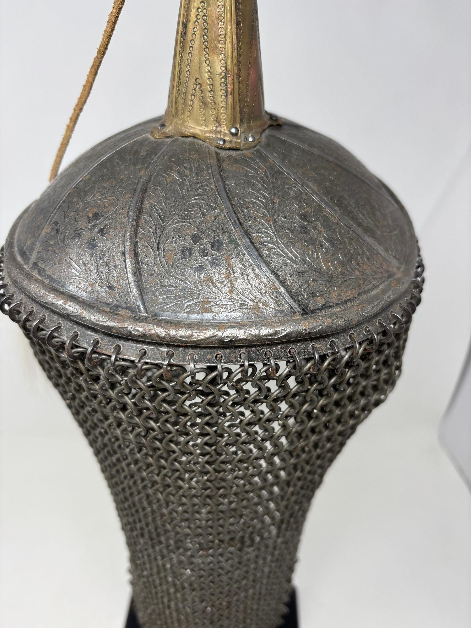 Indo Persian Steel and Brass Khula Khud Helmet For Sale 2