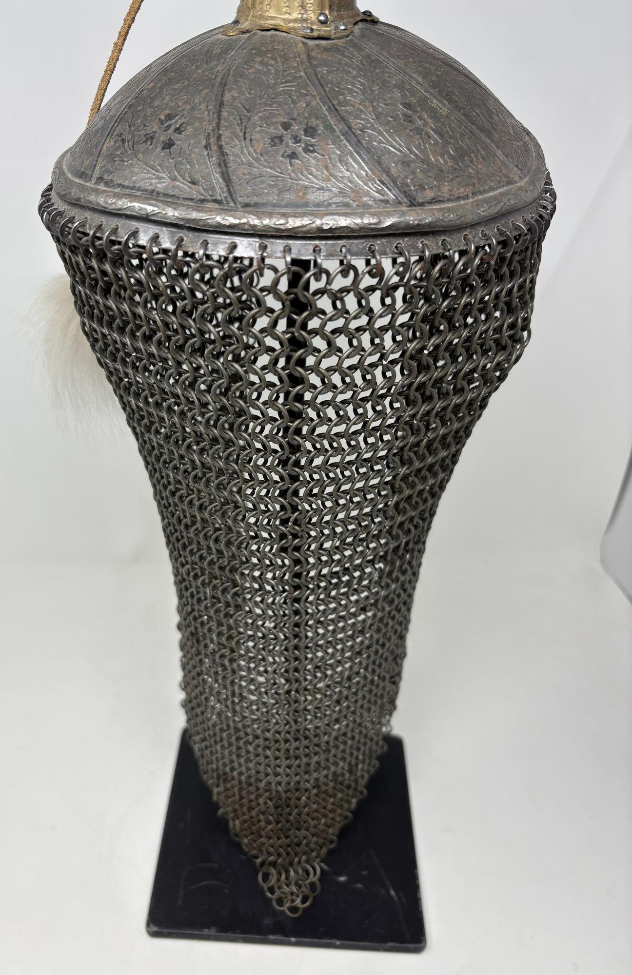 Indo Persian Steel and Brass Khula Khud Helmet For Sale 1