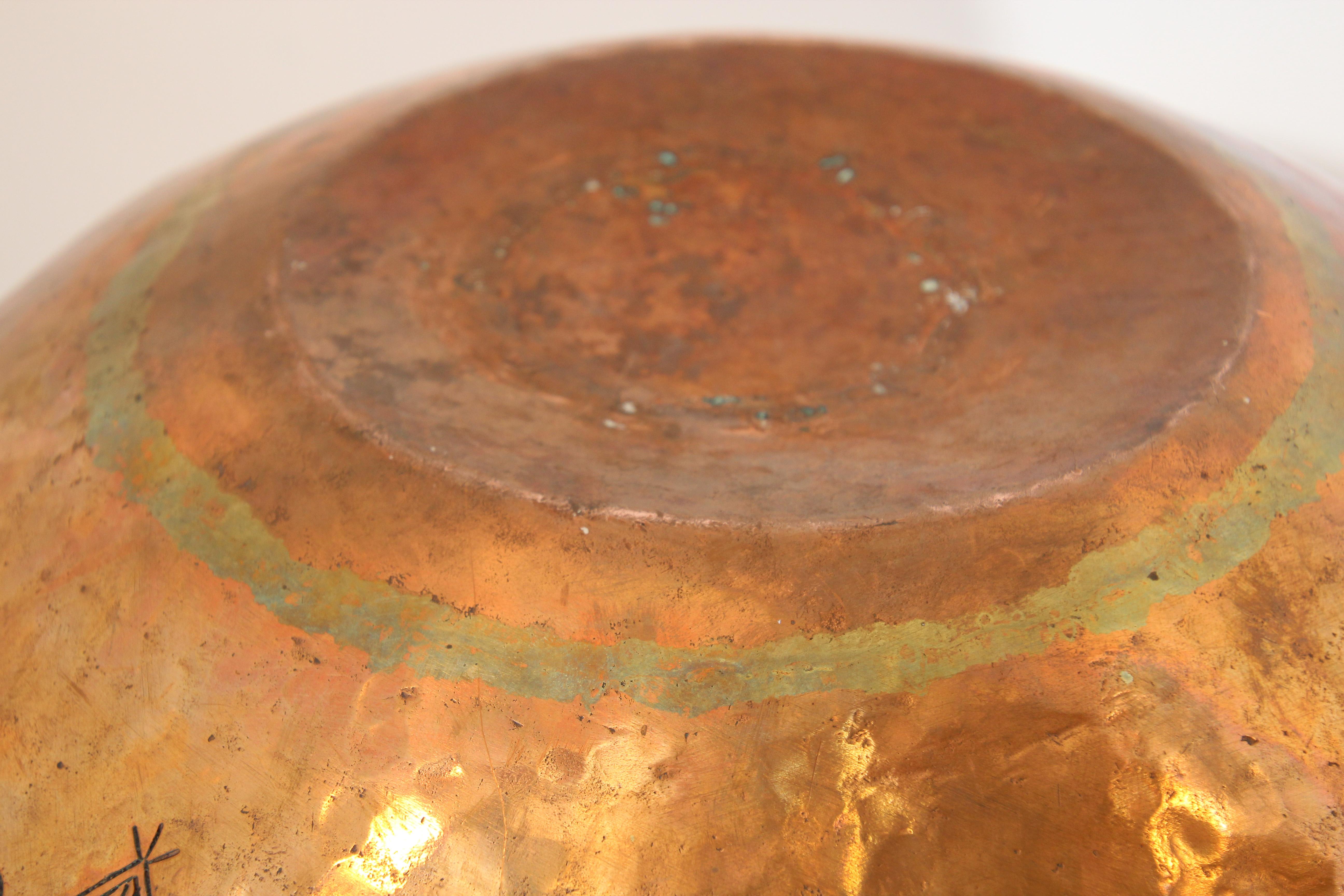 20th Century Indo-Persian Tinned Copper Jar With Lid For Sale