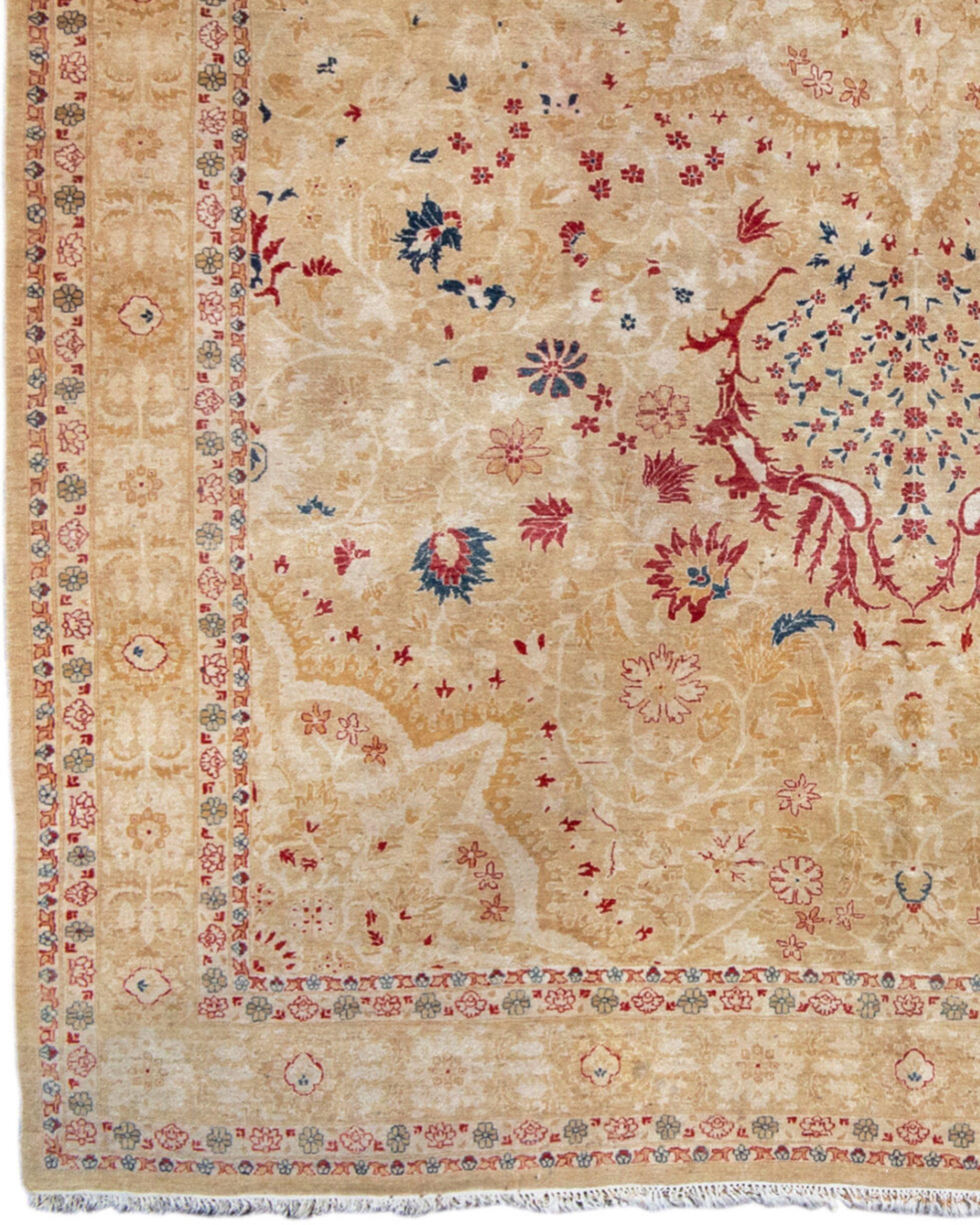 Indian Indo Tabriz Carpet, Late 20th Century For Sale