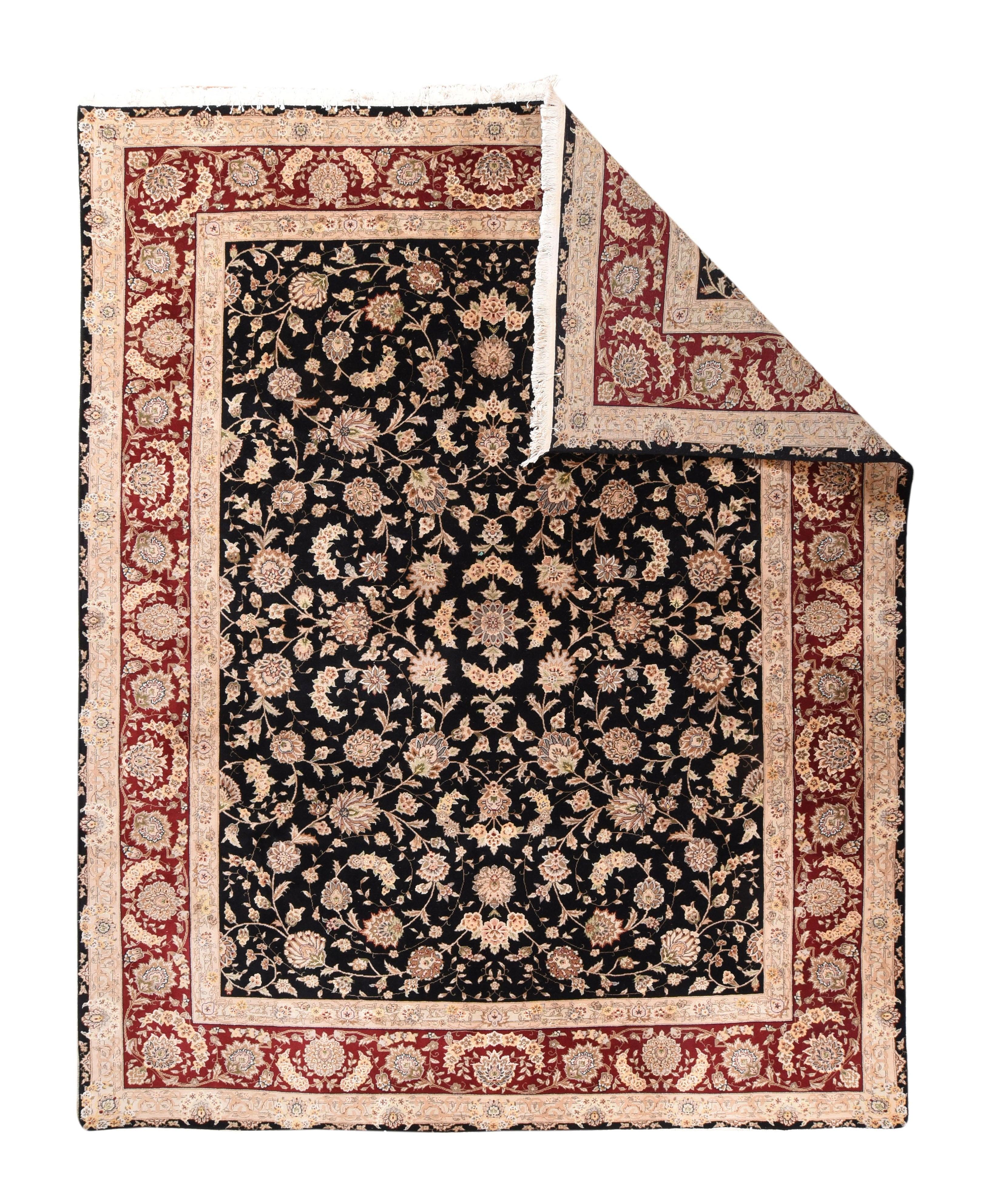 Indo Tabriz Rug 7'9'' x 9'9''.