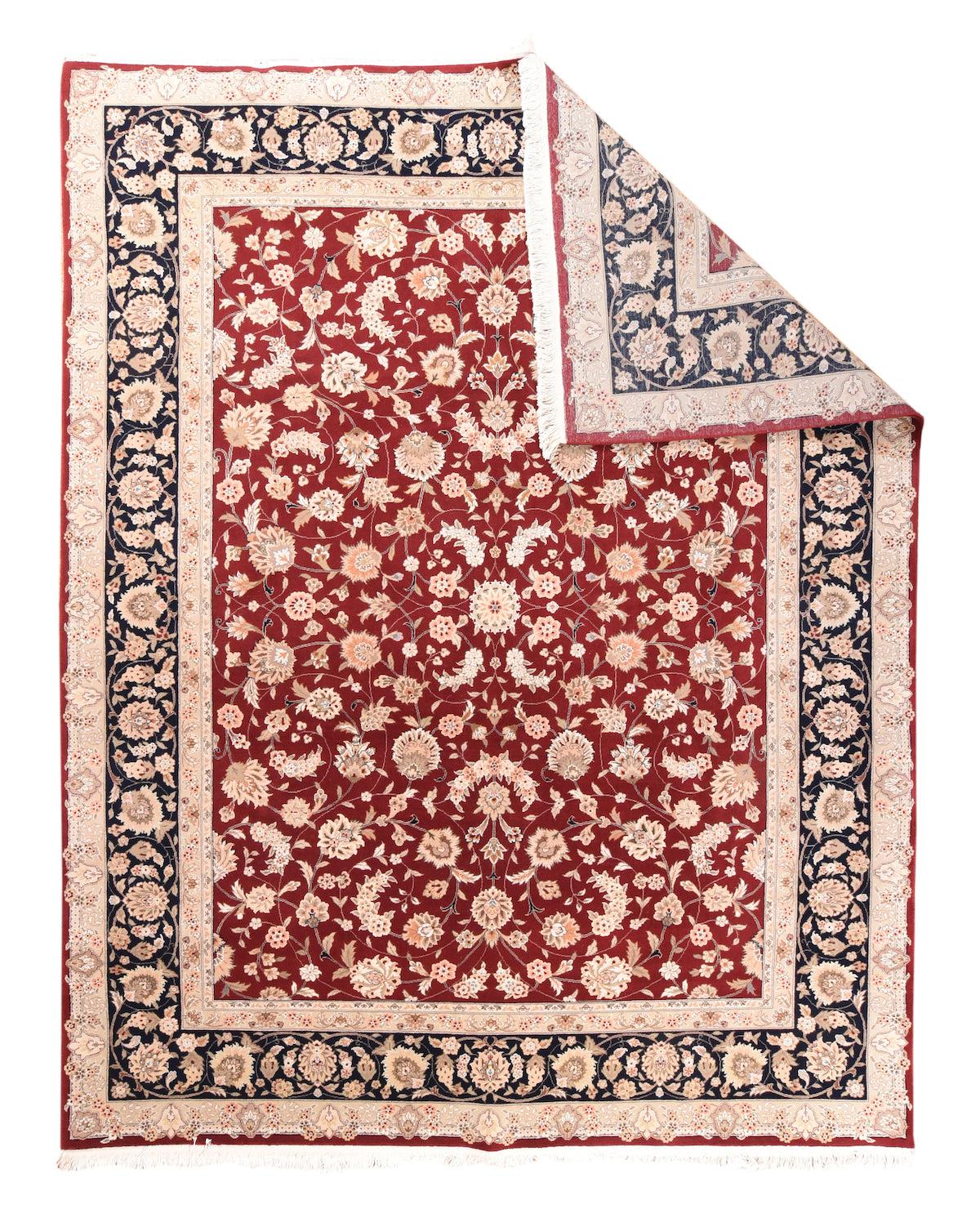 Indo Tabriz Rug 7'9'' x 9'9''.