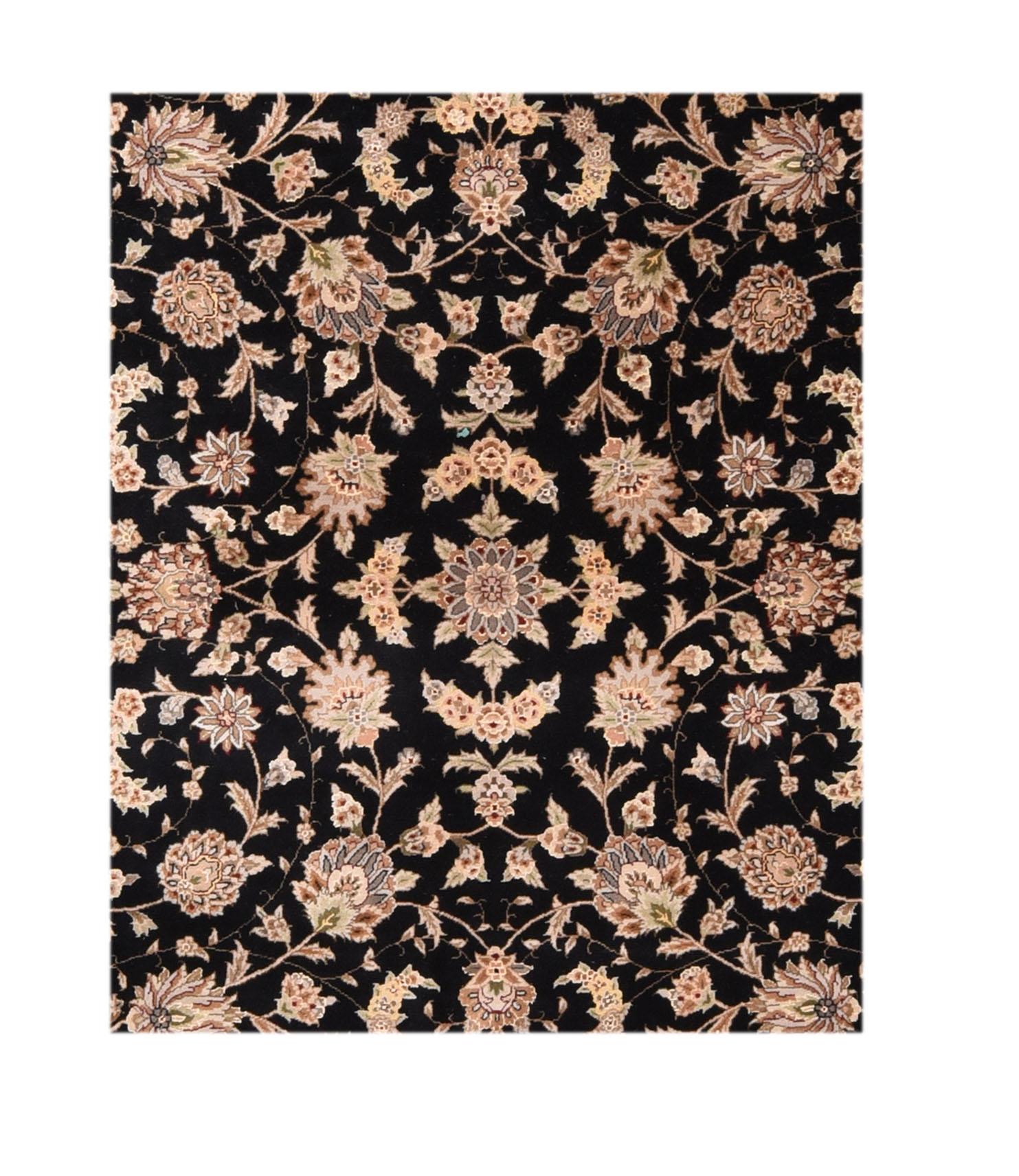 Indian Indo Tabriz Rug 7'9'' x 9'9'' For Sale