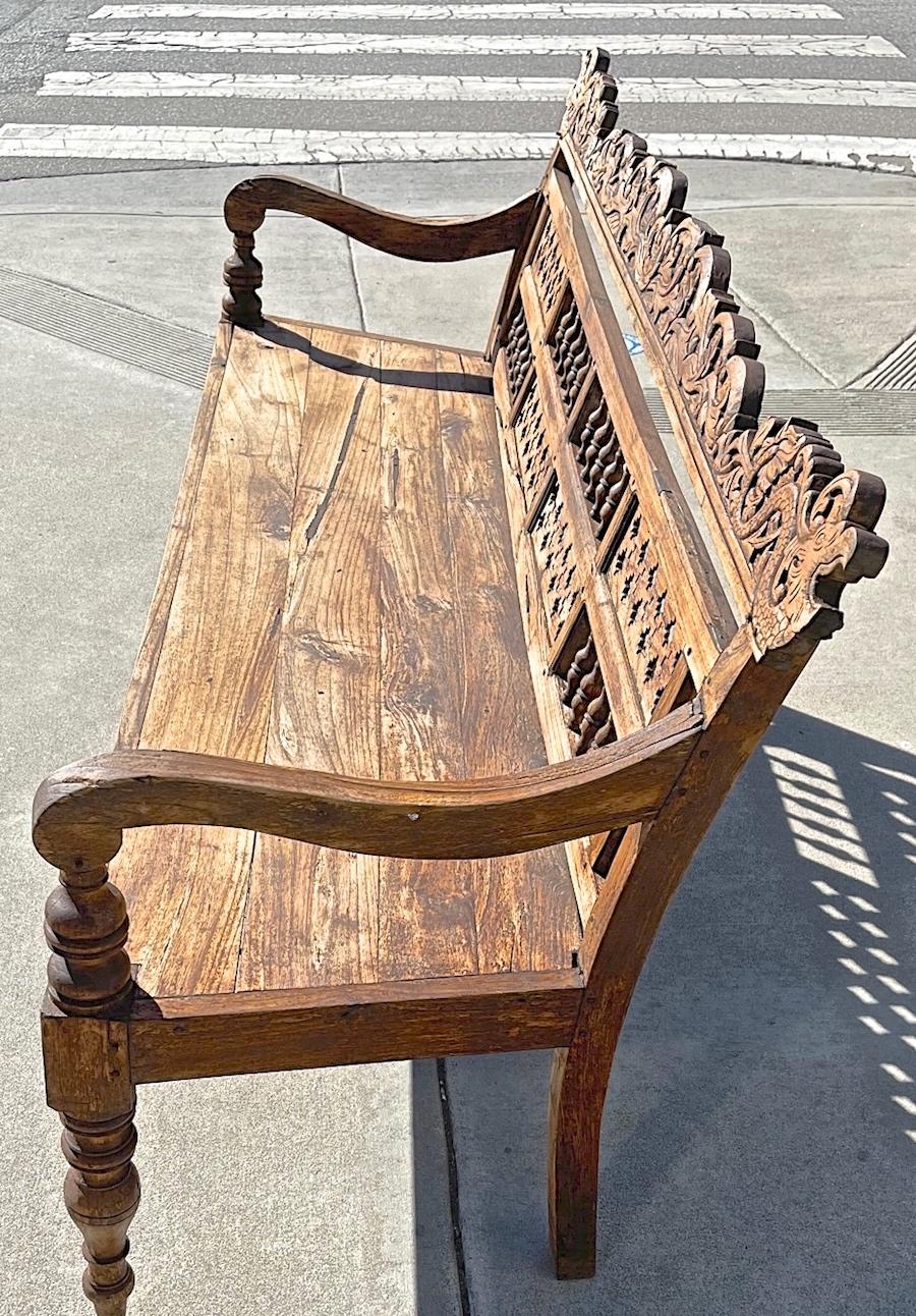 indonesian teak bench