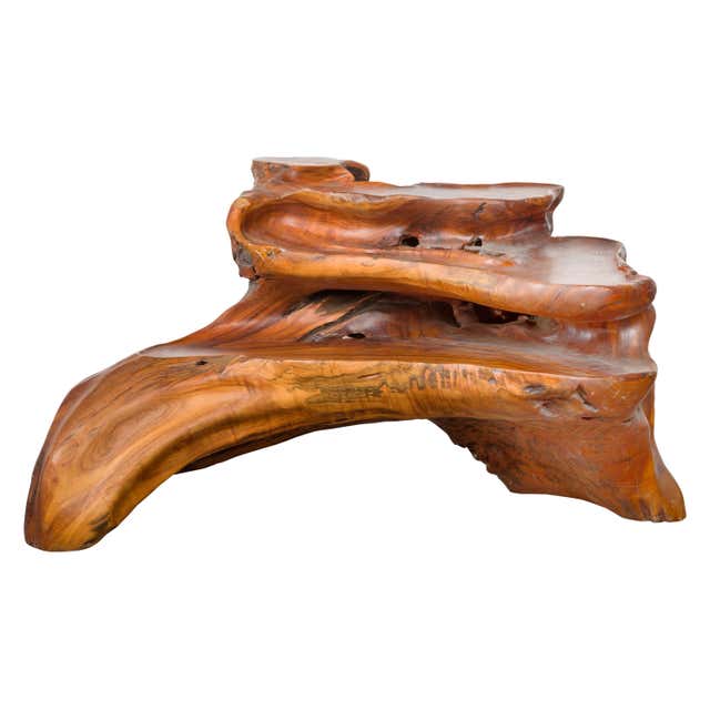 Freeform Sculptural Organic Natural Tree Root Wood Pedestal Plant Stand ...