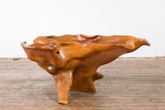 Indonesian 20th Century Natural Root Table with Scalloped Edge