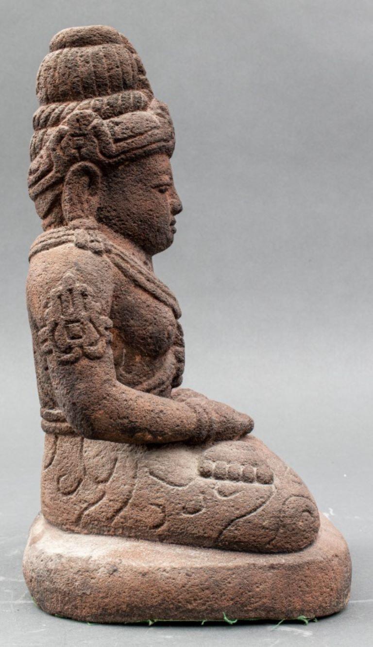 Carved Indonesian Andesite Bodhisattva Sculpture