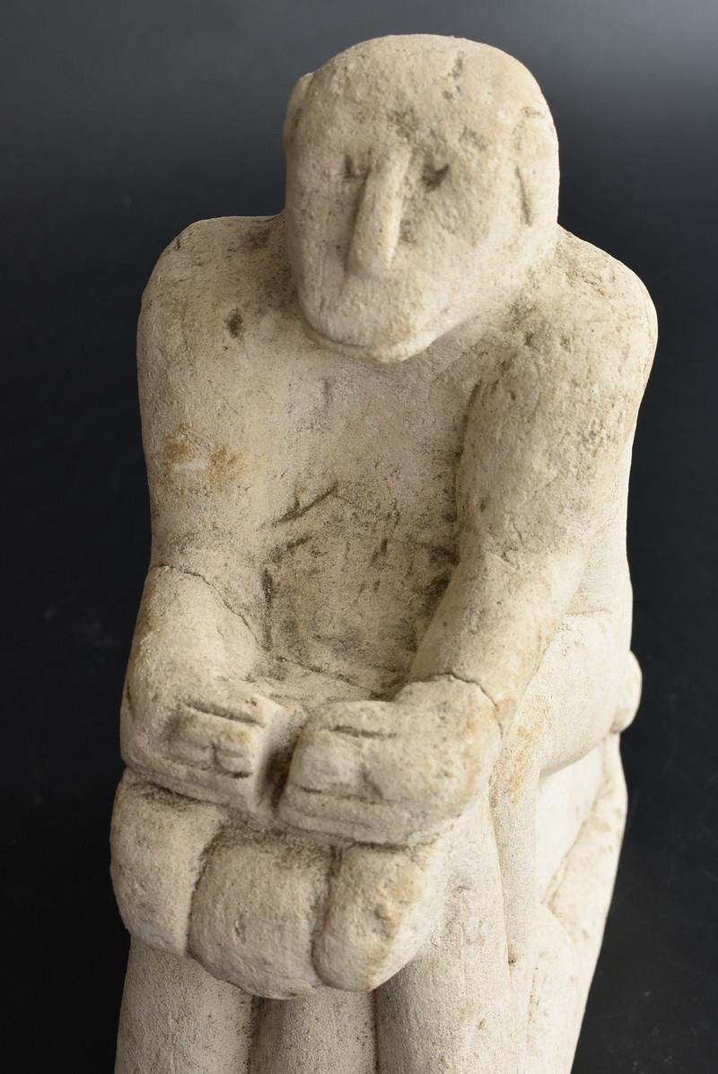 Indonesian Antique Monkey Stone Sculpture Figurine / around 19th Century 1
