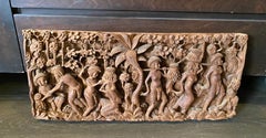 Indonesian Balinese Bali Art Wood Carved Calonarang Wall Hanging Sculpture