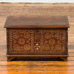 Indonesian Blanket Chest from Madura with Geometric Mother of Pearl Inlay