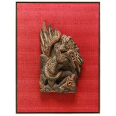 Indonesian Carved Garuda Wood Sculpture