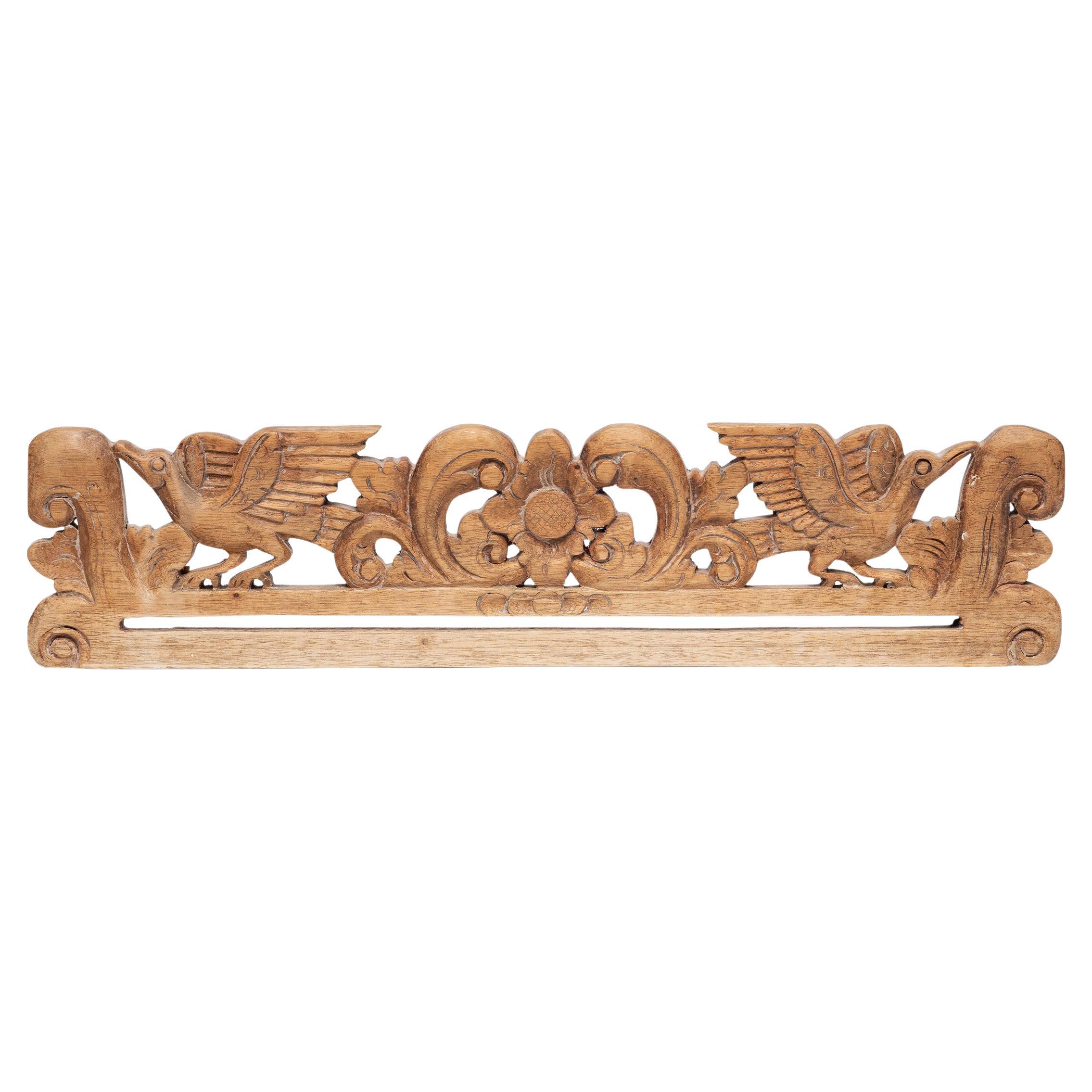 Indonesian Carved Tapestry Hanger