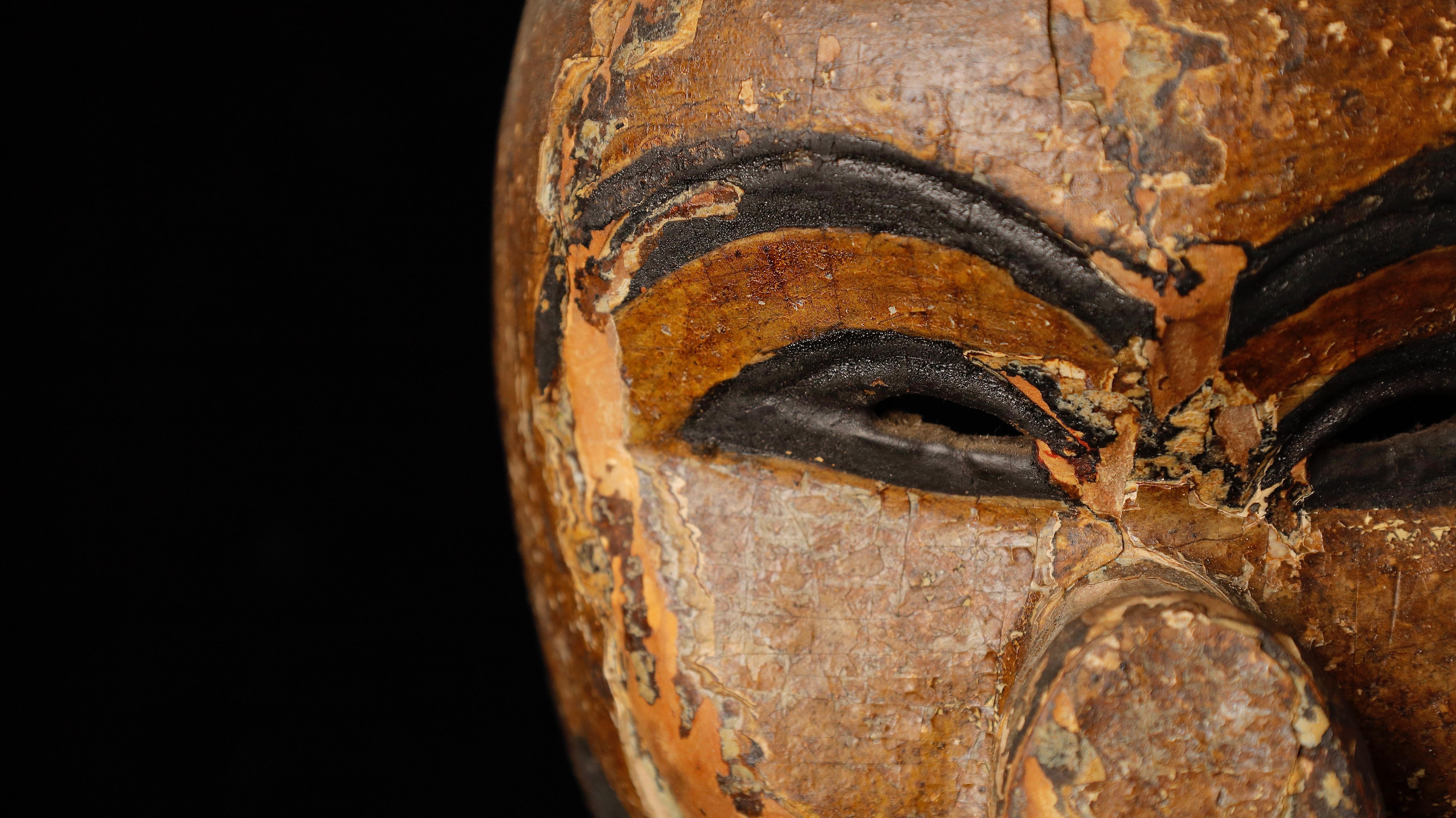 Carved Indonesian Ceremonial Performance Mask, 19th Century For Sale