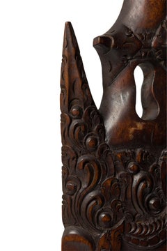 Indonesian Contemporary Wood Carved Sinta Mask Wall Decor