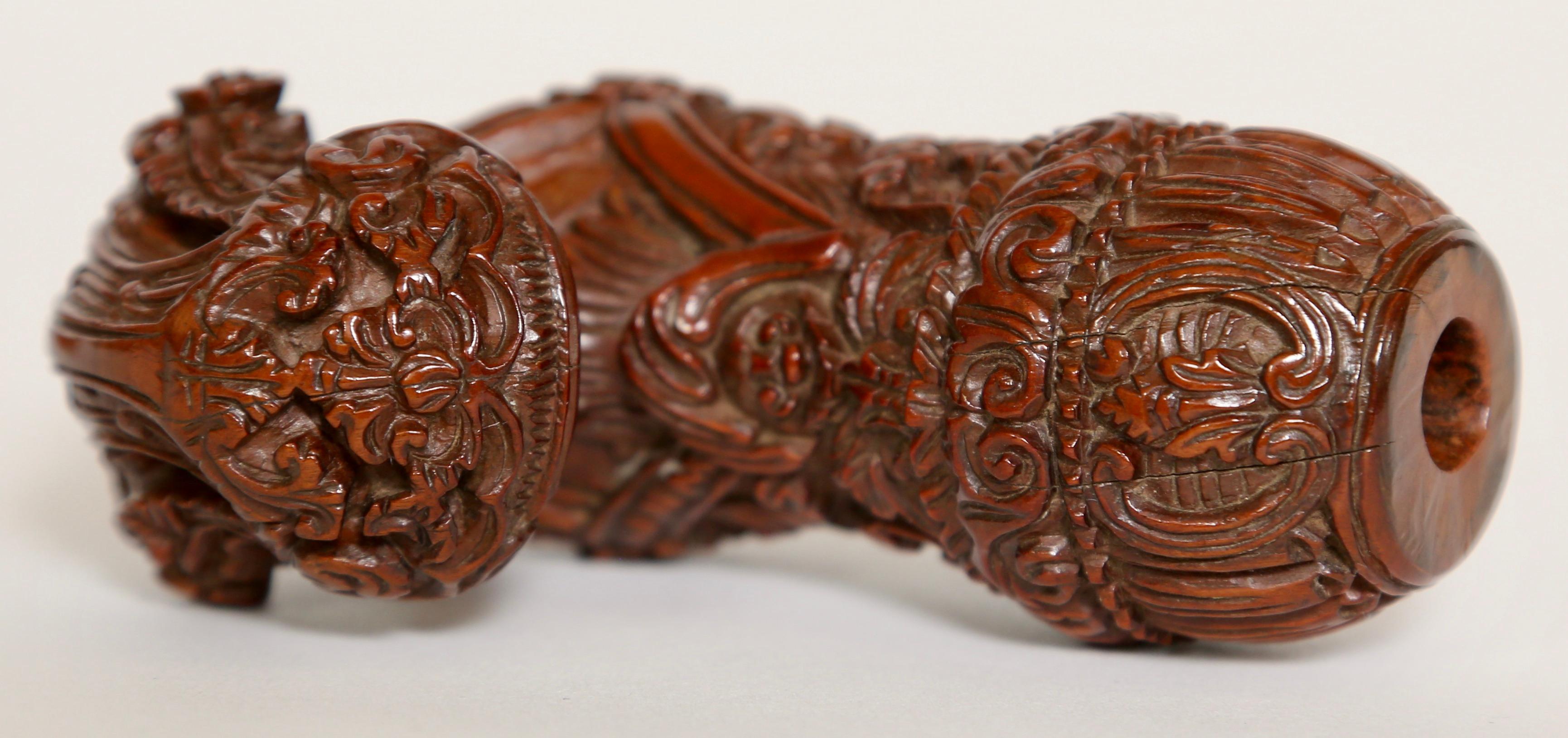 Hand-Carved  Indonesian  Hand Carved Kris or 'Keris' Hilt of a Dagger