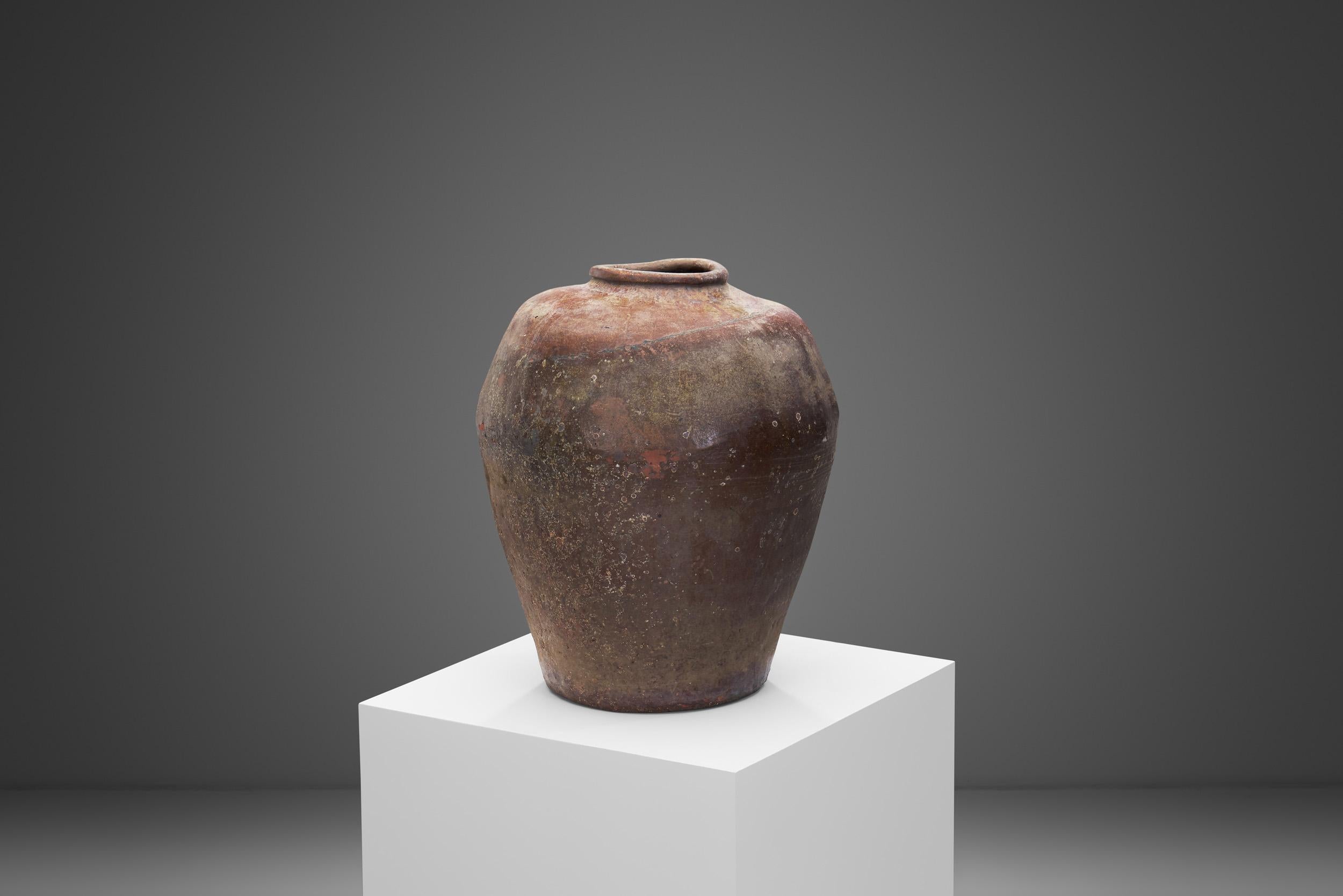 Tribal Indonesian Large Terracotta Water Jar, Indonesia late 19th century