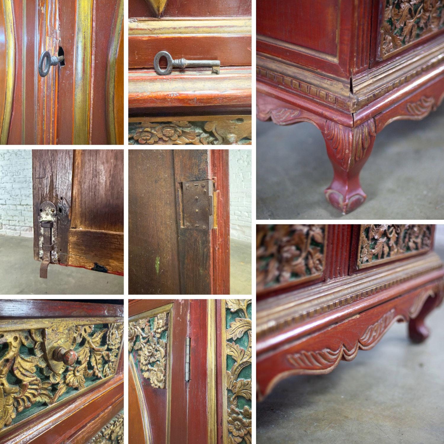 Scatola da sposa imperiale indonesiana Maduran o Jodang Dowry Chests Bride & Groom Coppia di sposi in vendita 8