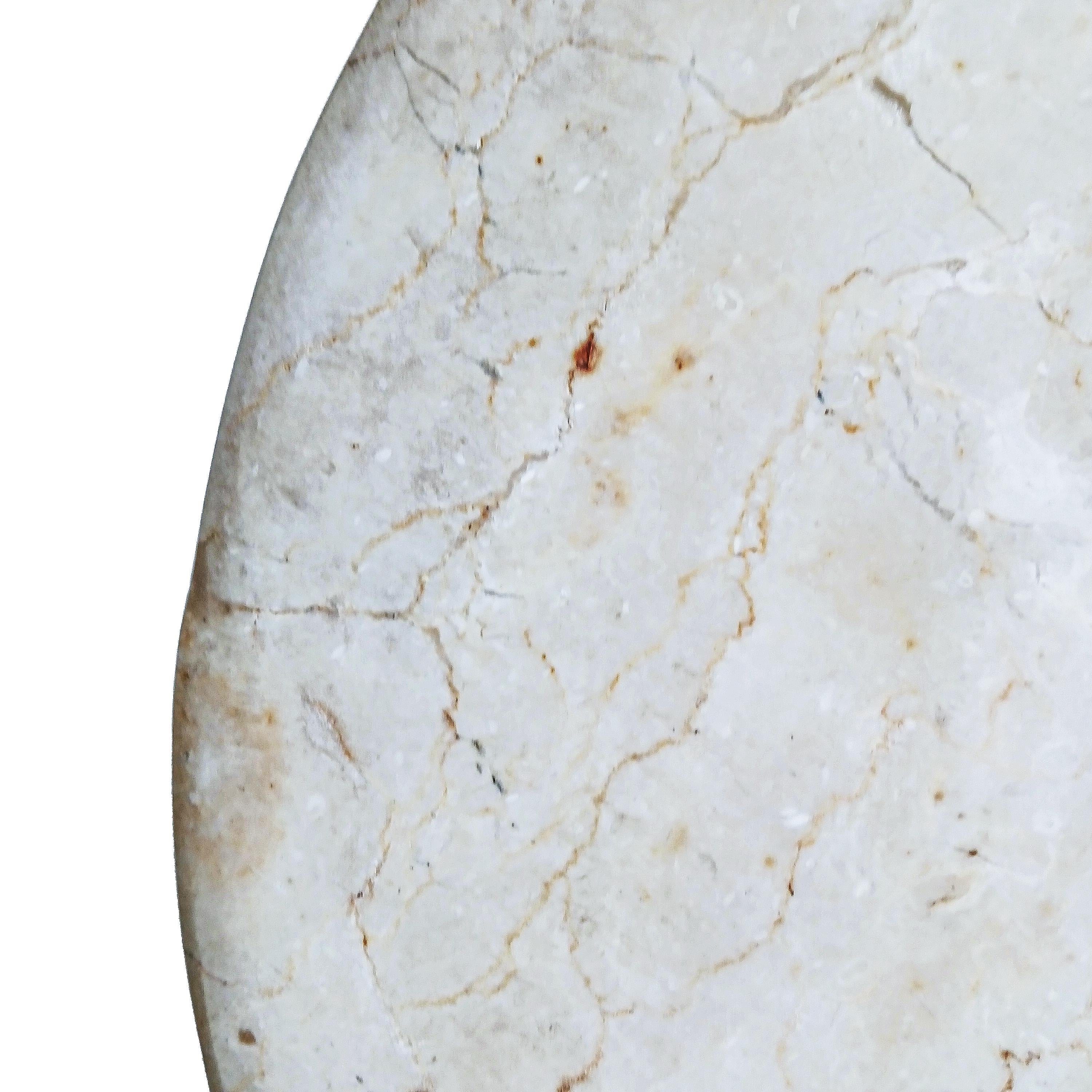 Indonesian Marble Disk on Stand, 16 inches For Sale 2