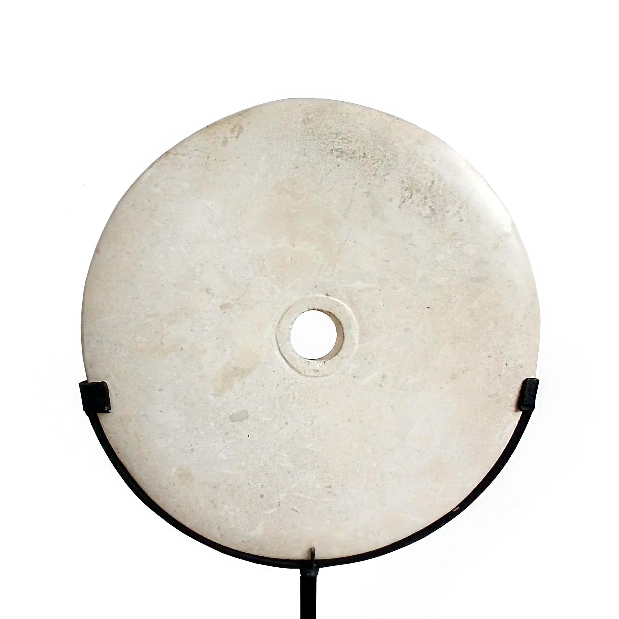 Indonesian Marble Disk on Stand For Sale 2