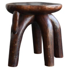 Indonesian Old Wooden Stool / 1950-1990 / Modern Stool