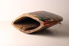 Indonesian Painted Buffalo, Cow Bell Decorative Folk Art Sculpture, wall art