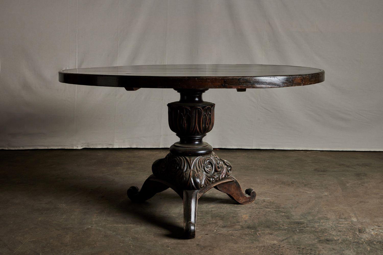 20th Century Indonesian Pedestal Table For Sale