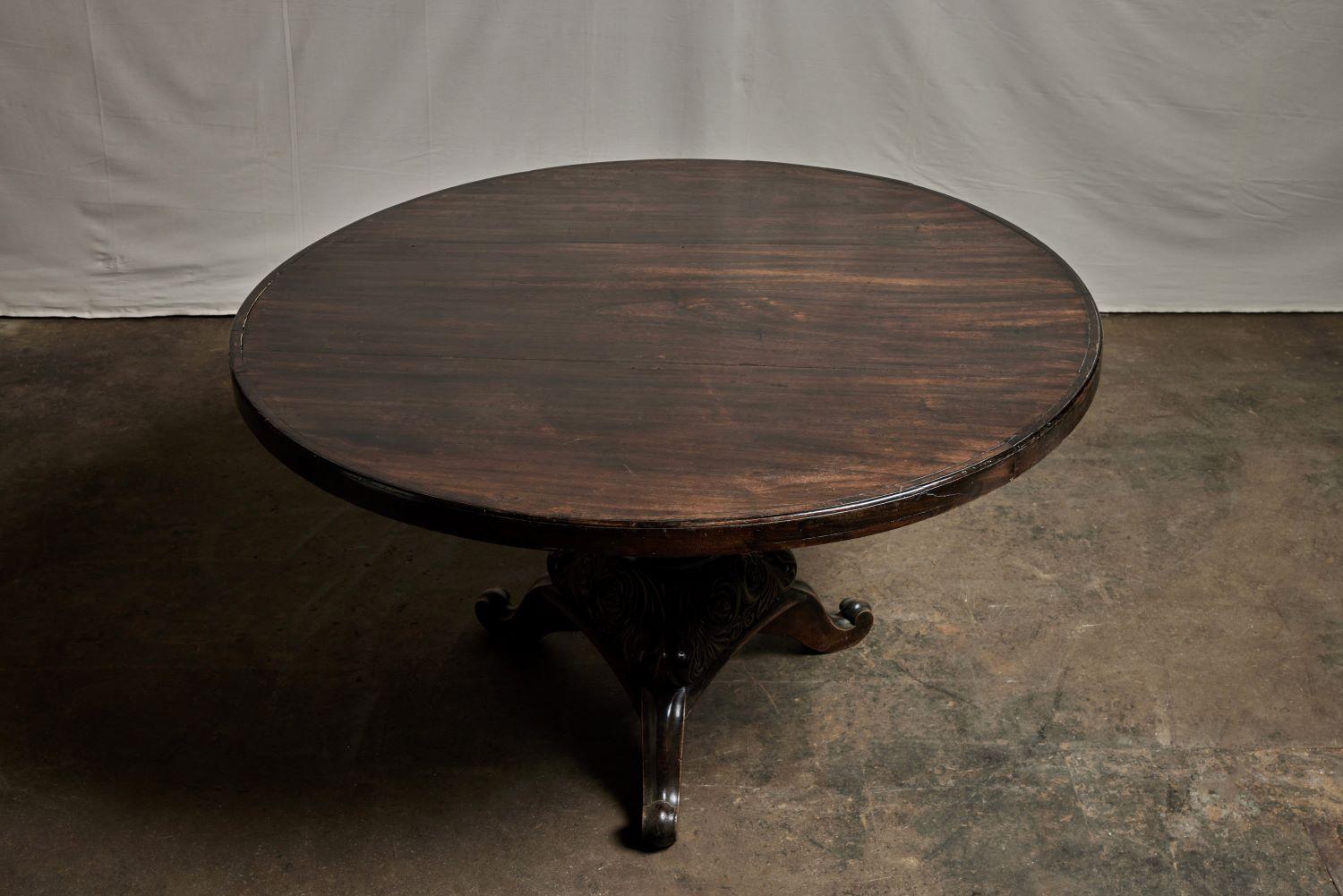 Indonesian Pedestal Table For Sale 1
