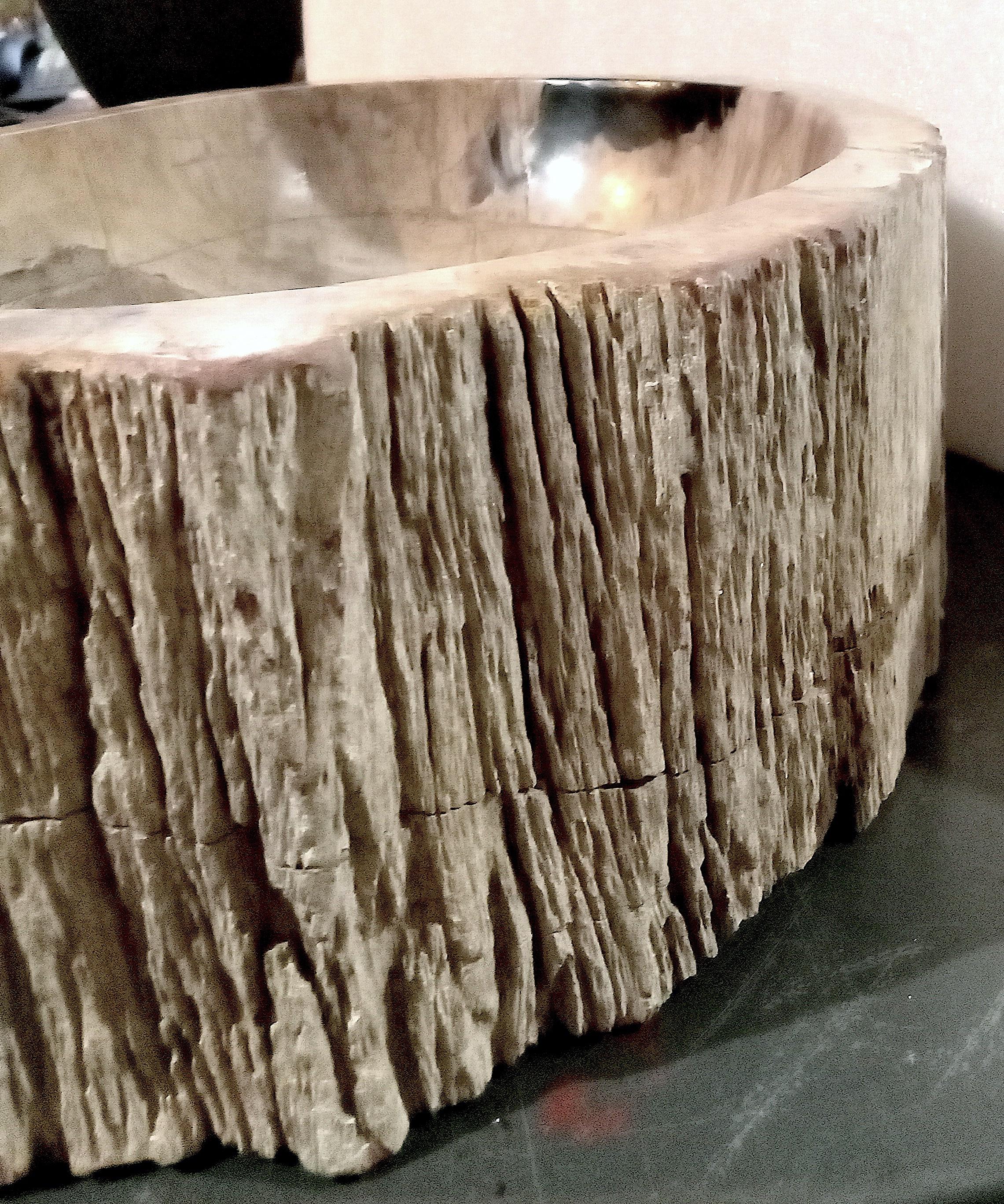 Indonesian Petrified Wood Bowl For Sale 3
