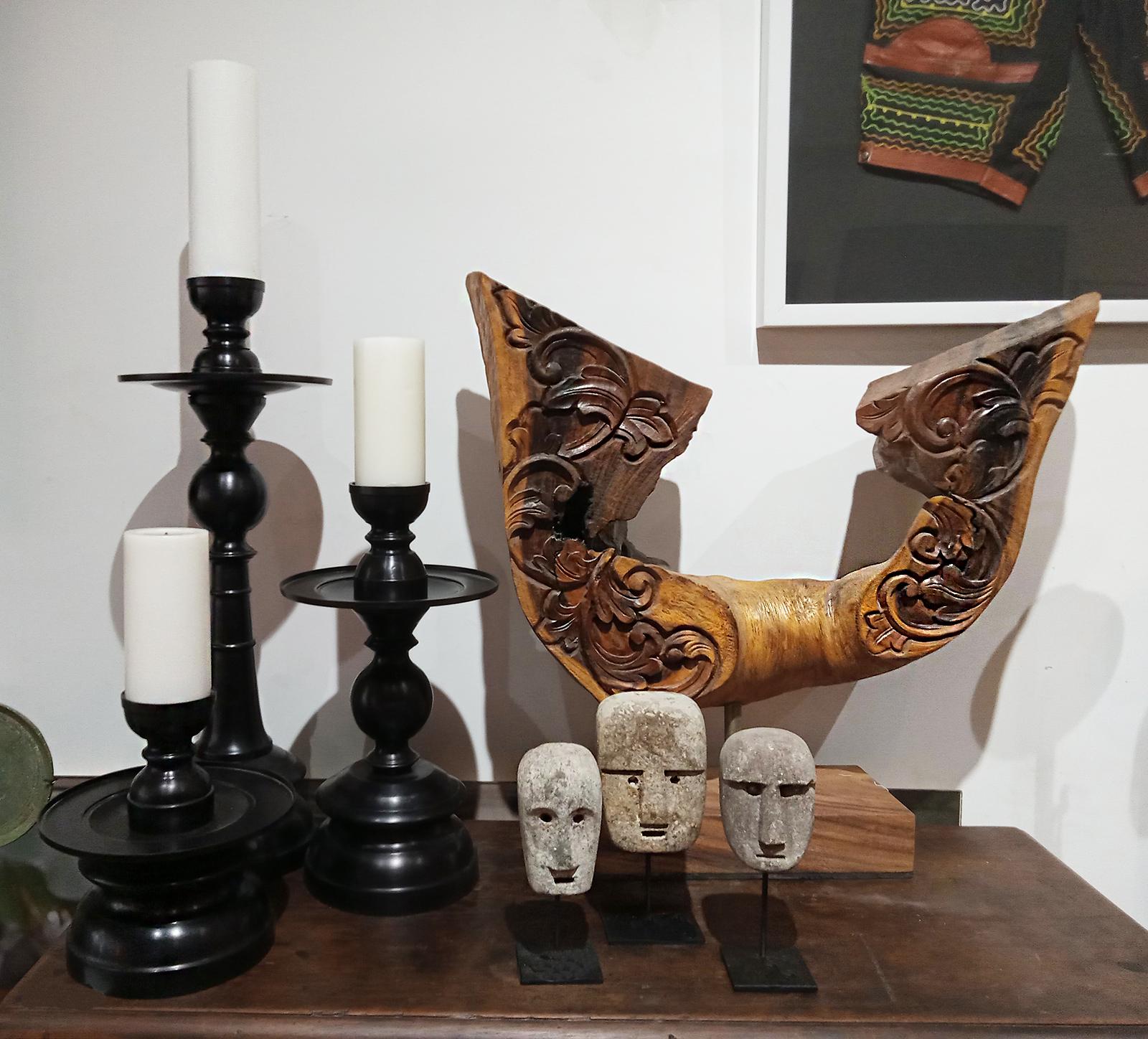 Sculpture indonésienne en bois de récupération, en forme d'aile en vente 6