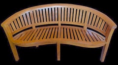 Indonesian Semi Circular Teak Bench