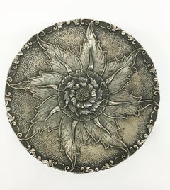 Indonesian Silver Djokja/ Yogya 3-Legged Dish with Floral Pattern