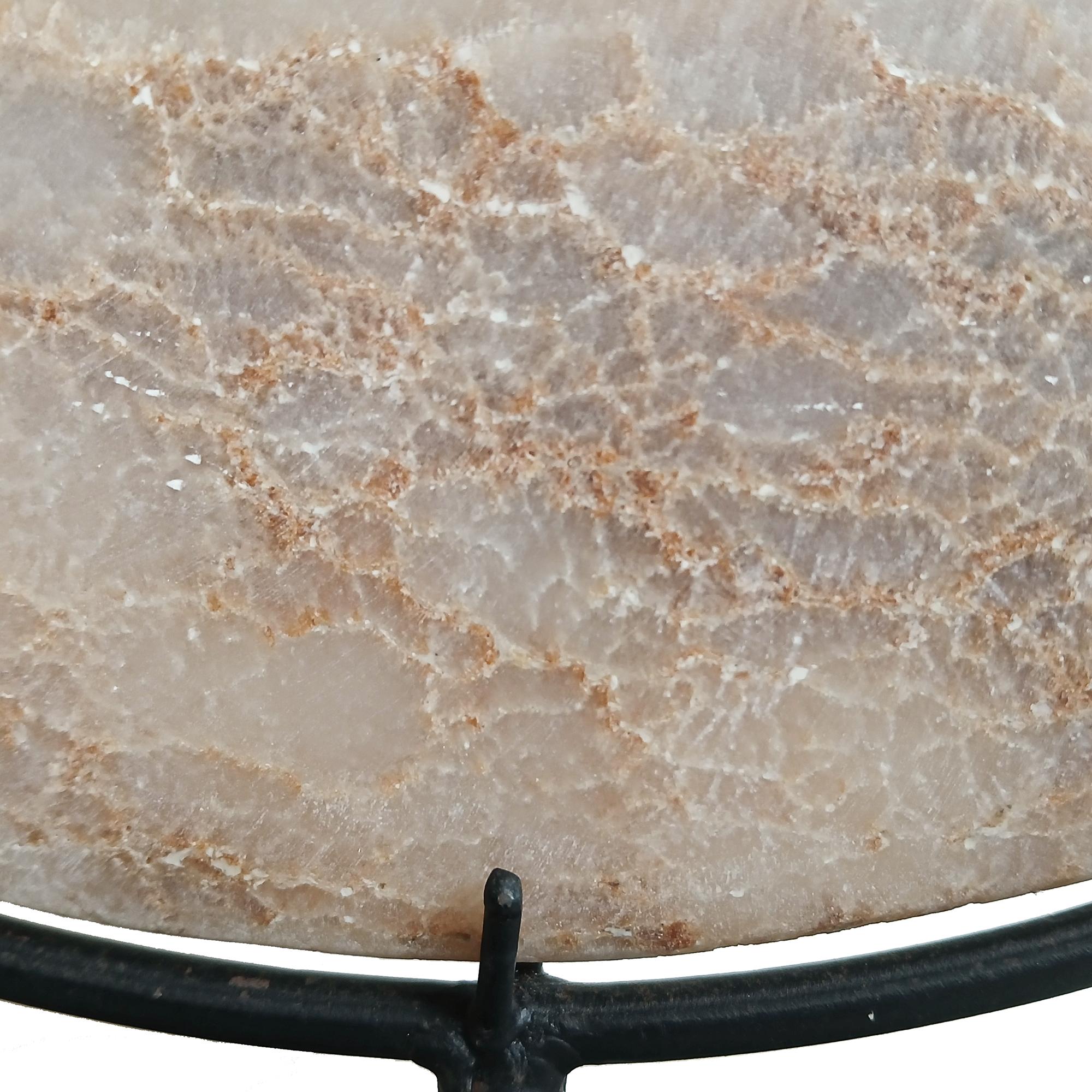 Indonesian Stone Disk on Stand For Sale 6