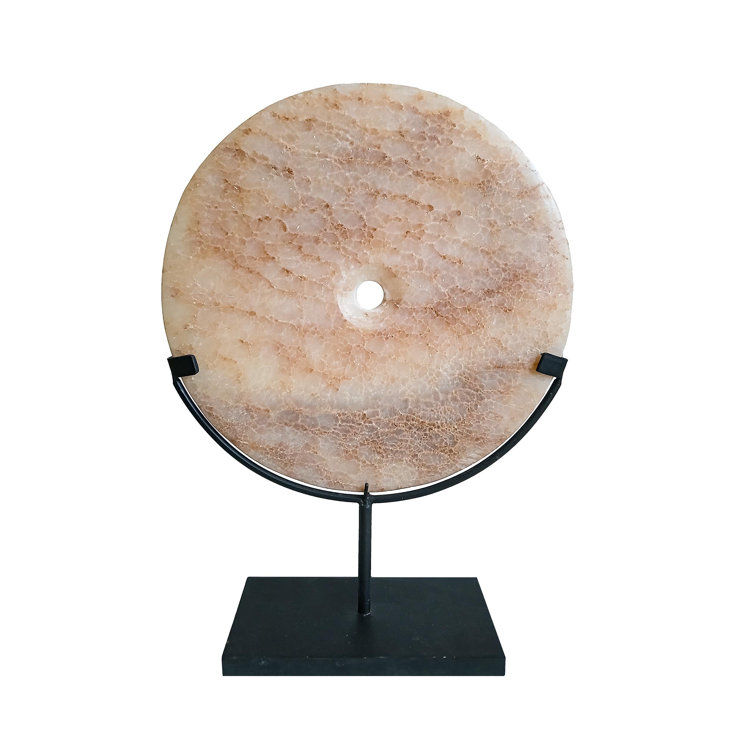 Indonesian Stone Disk on Stand For Sale 1