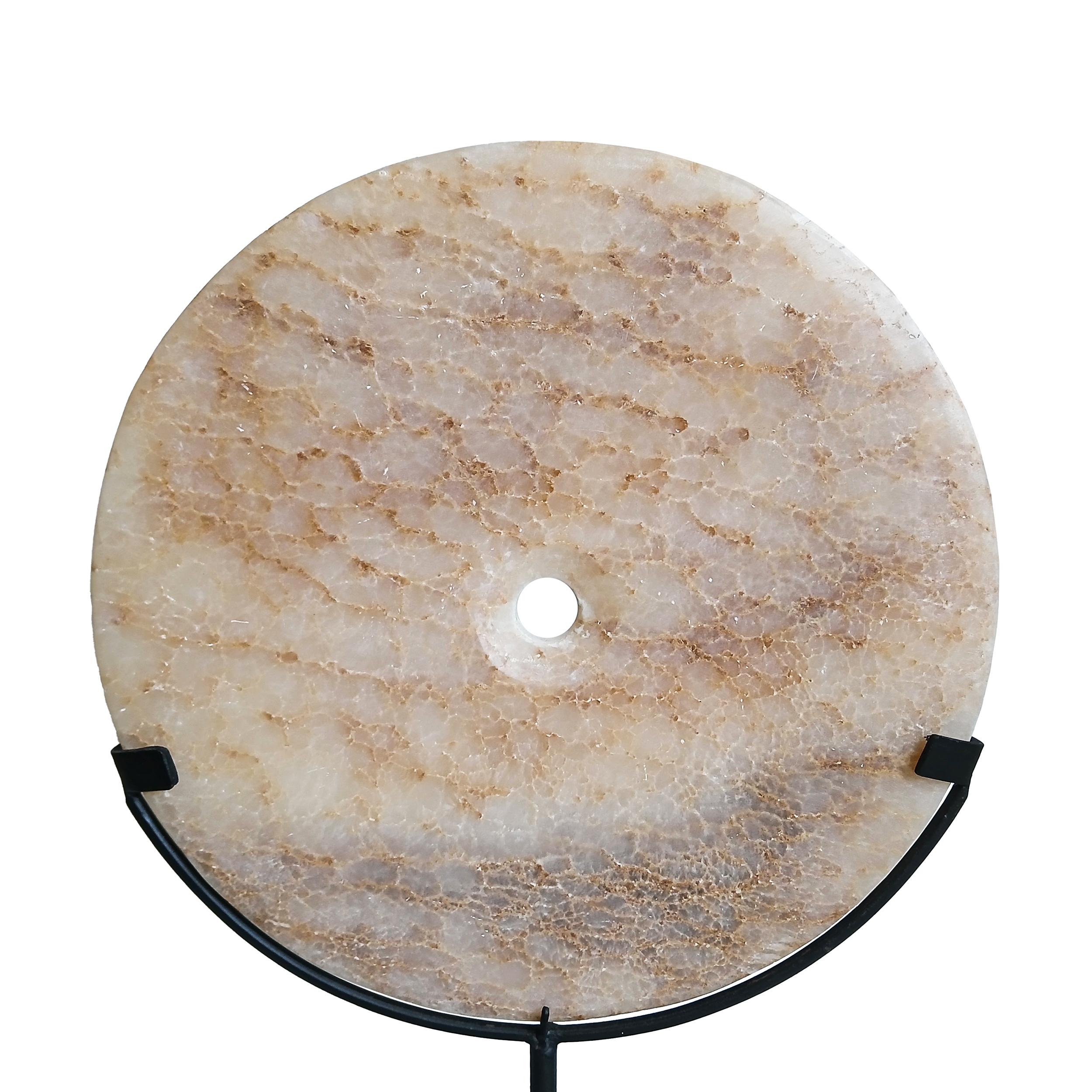 Indonesian Stone Disk on Stand For Sale 2