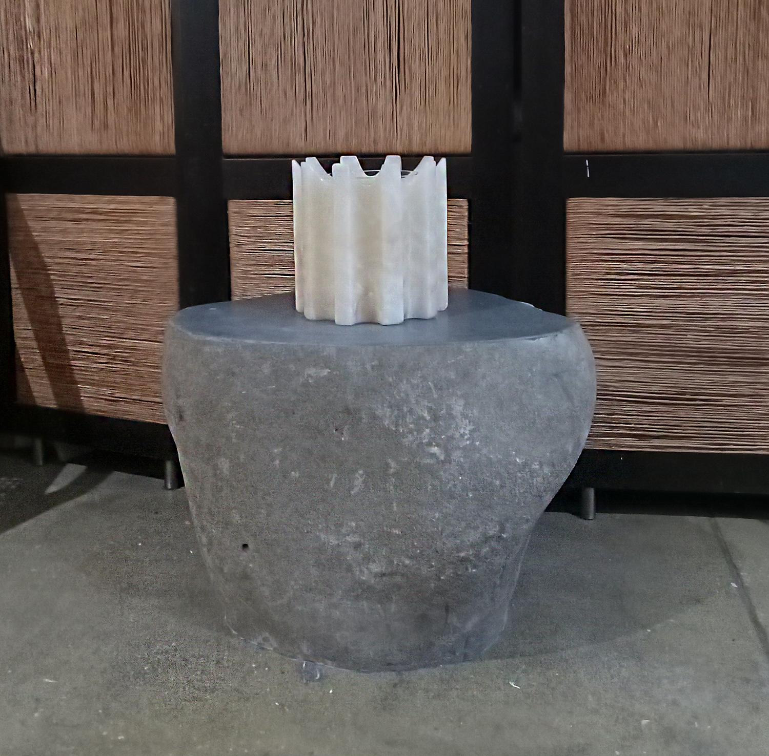 Indonesian Stone End Table For Sale 5