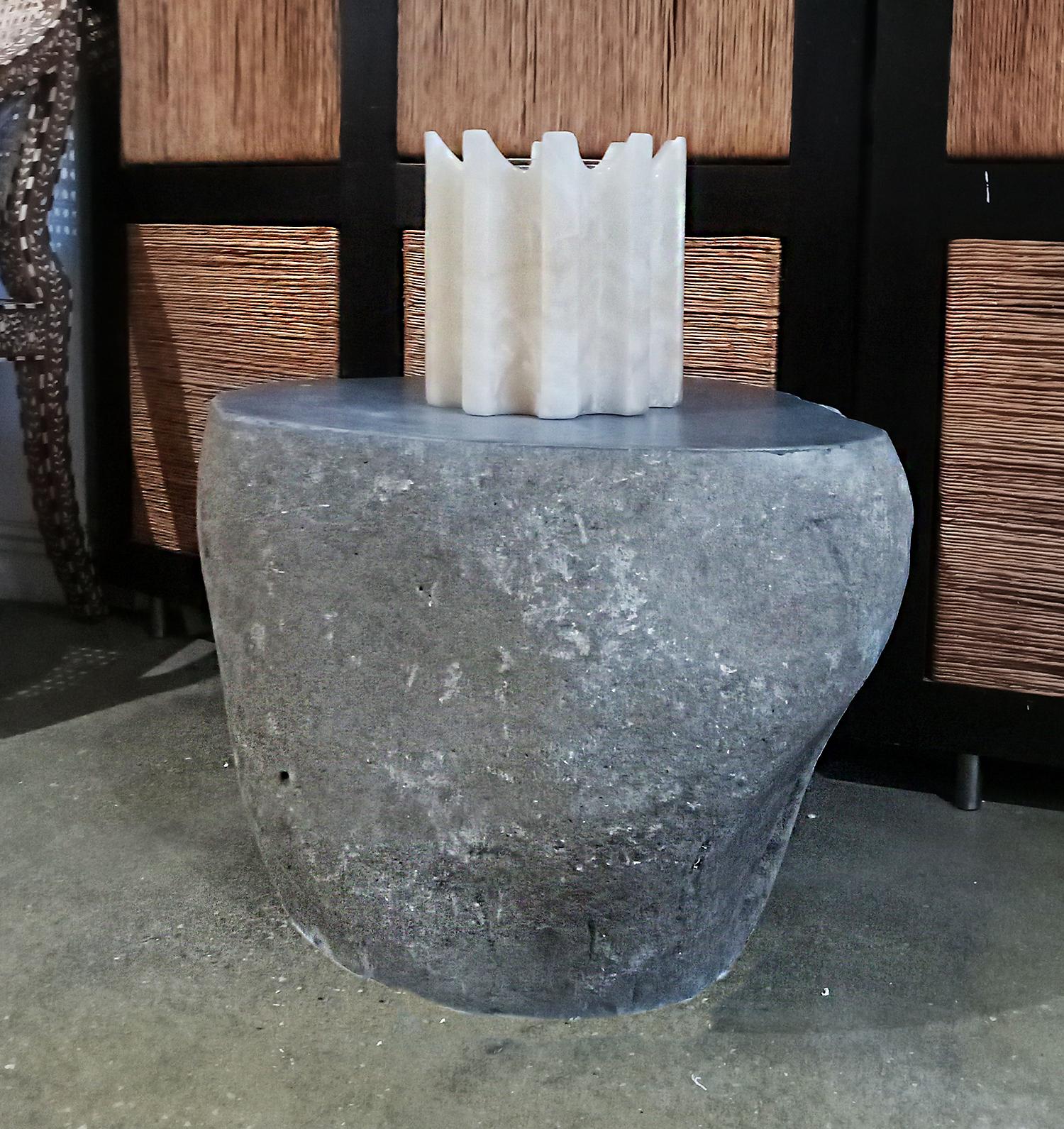 Indonesian Stone End Table For Sale 6