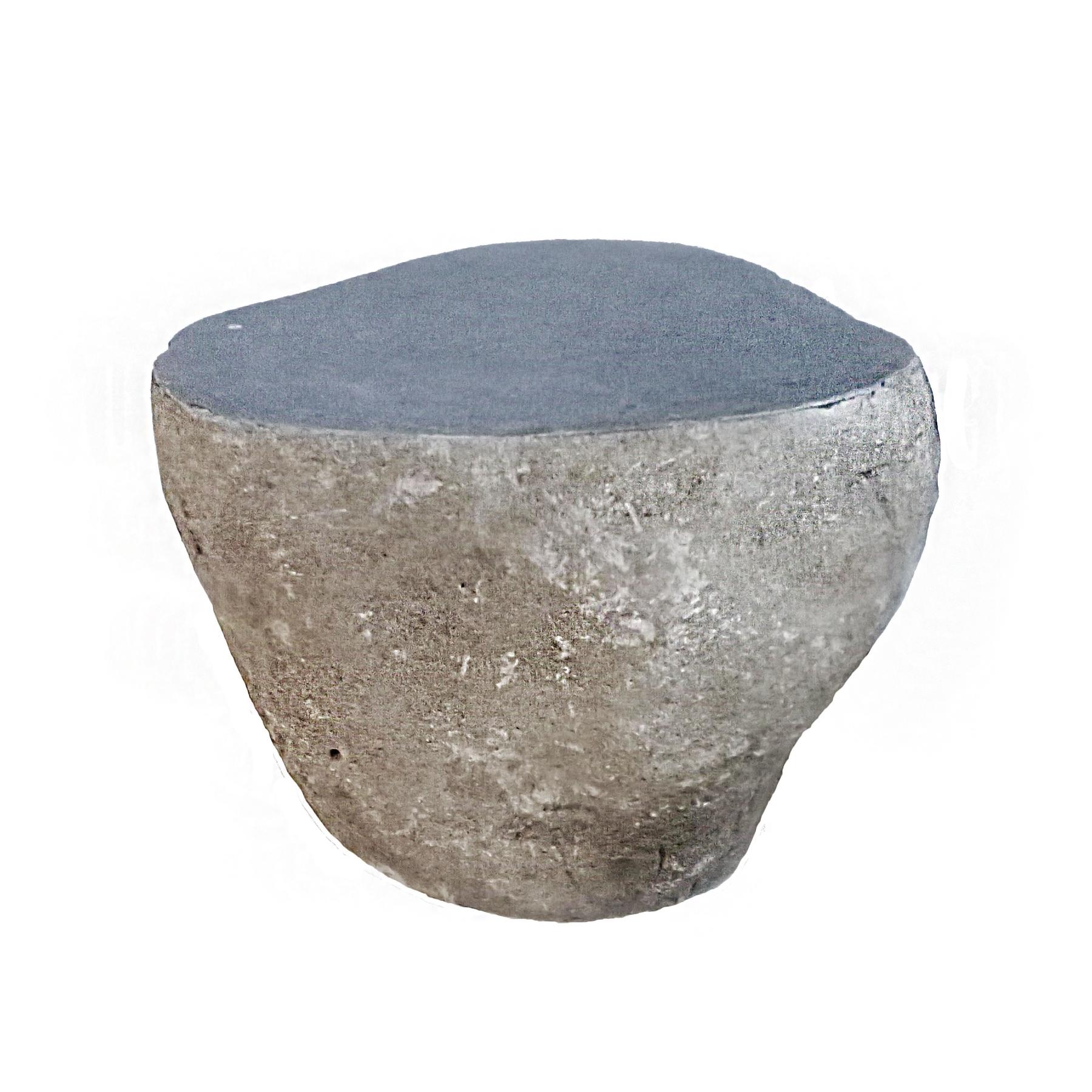 Organic Modern Indonesian Stone End Table For Sale
