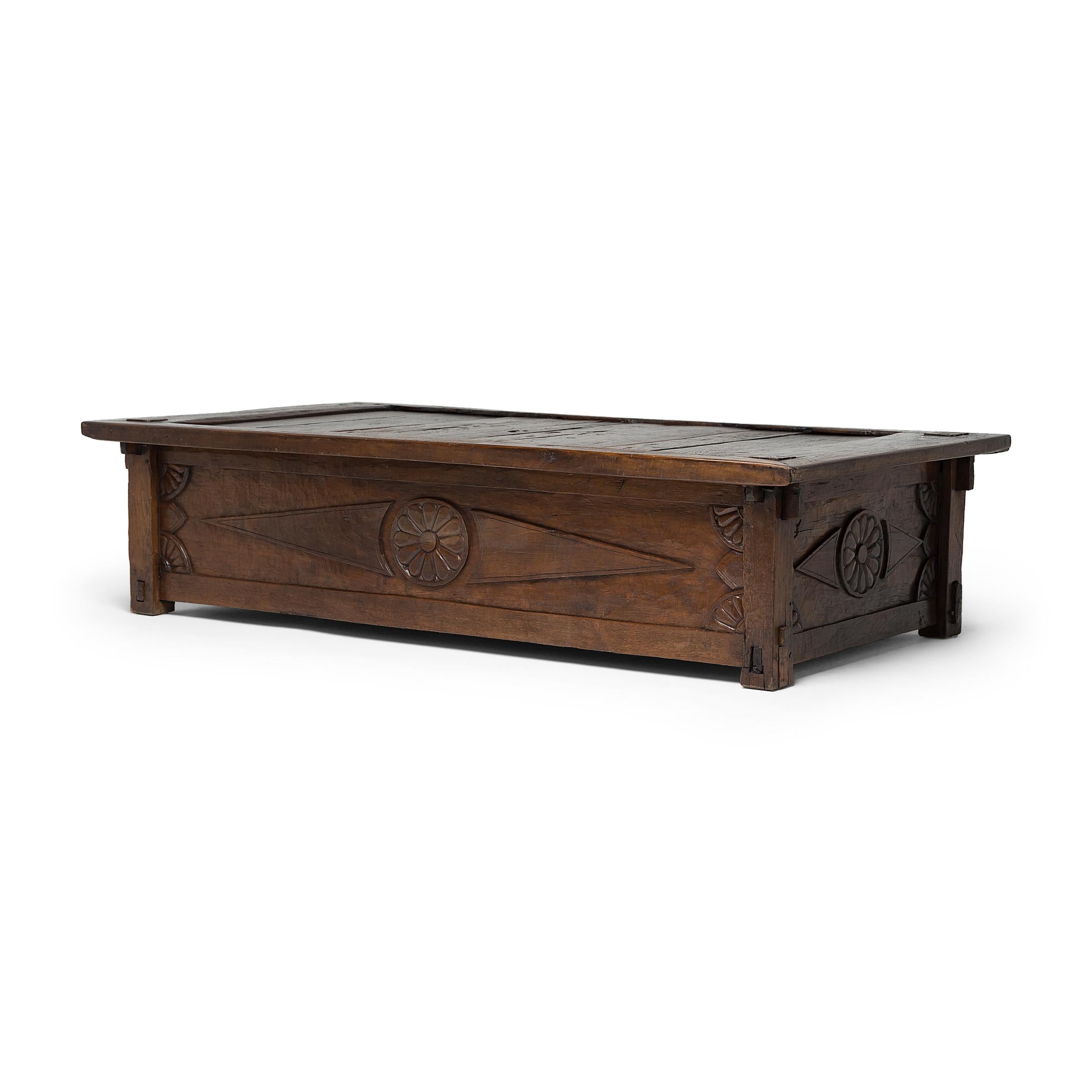 Rustic Indonesian Teak Rice Bed, c. 1900 For Sale