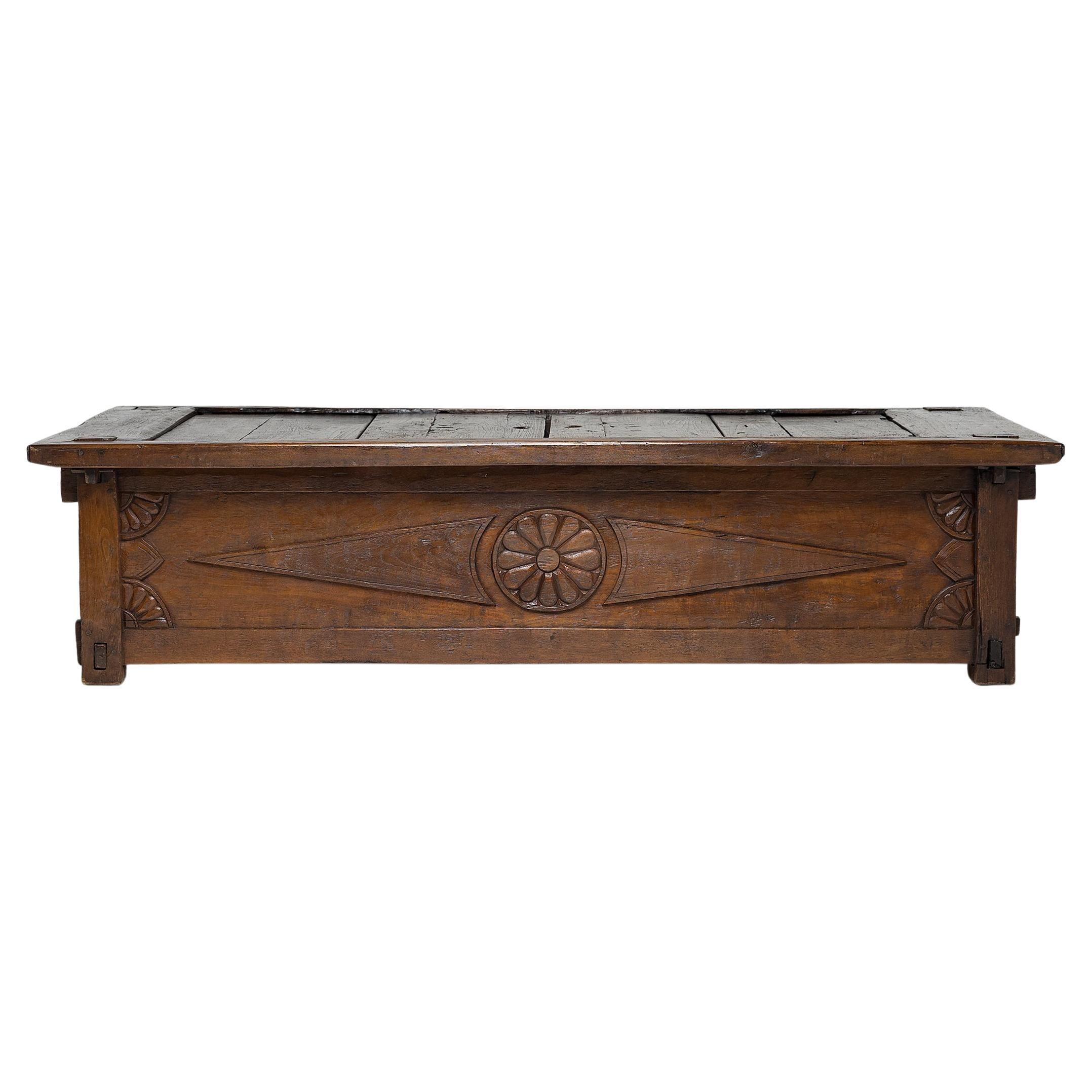 Indonesian Teak Rice Bed, c. 1900 For Sale