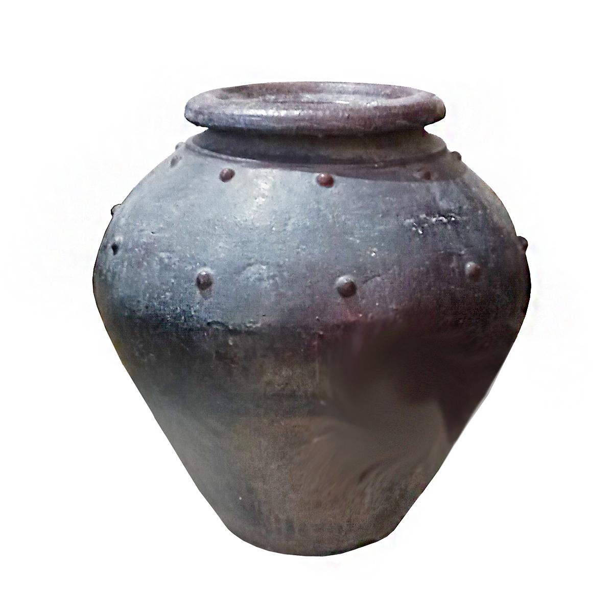 Terracotta Jar / Vase from Indonesia, Glazed In Good Condition In New York, NY