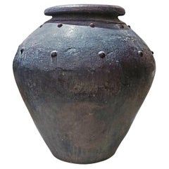Retro Terracotta Jar / Vase from Indonesia, Glazed