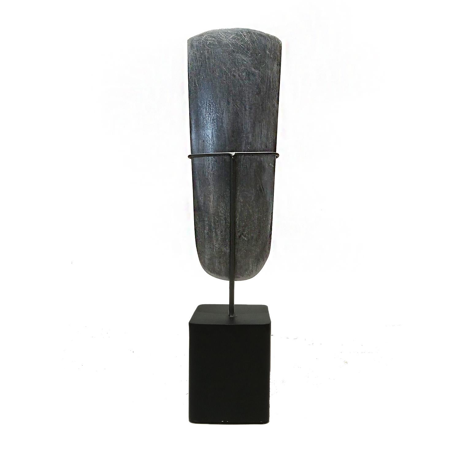 Indonesian Volcanic Stone Blade, Mounted In Good Condition For Sale In New York, NY