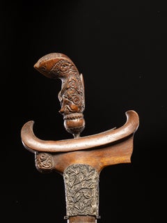 Indonesian Wood and Bone Kris Dagger, Indonesia