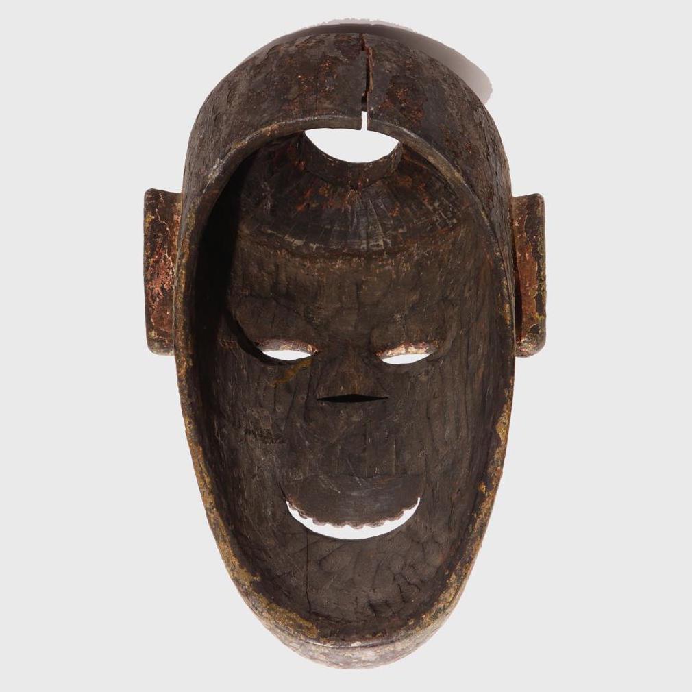Indonesian Wood Helmet Mask, Sumatra, Toba Batak For Sale 5